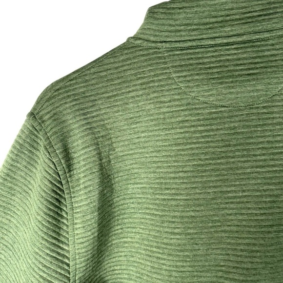 J Crew Factory Authentic Fleece Quilted Knit Pullover, Olive Green, Size Small - Picture 9 of 11